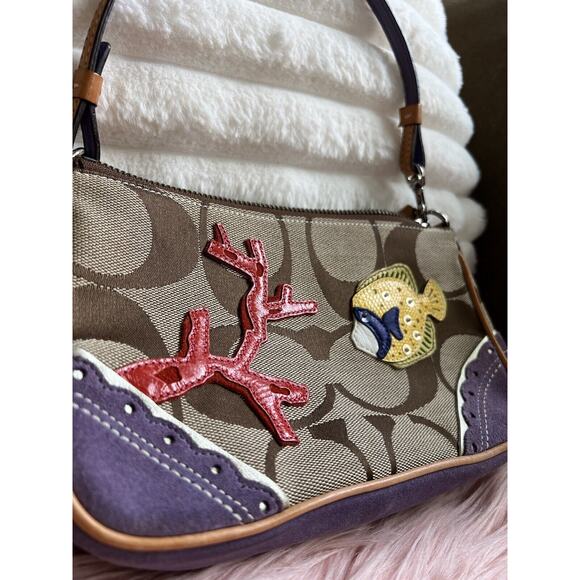 Coach Vintage Limited Edition Mini Hobo 1491 with Tropical Fish y2k - Picture 2 of 6